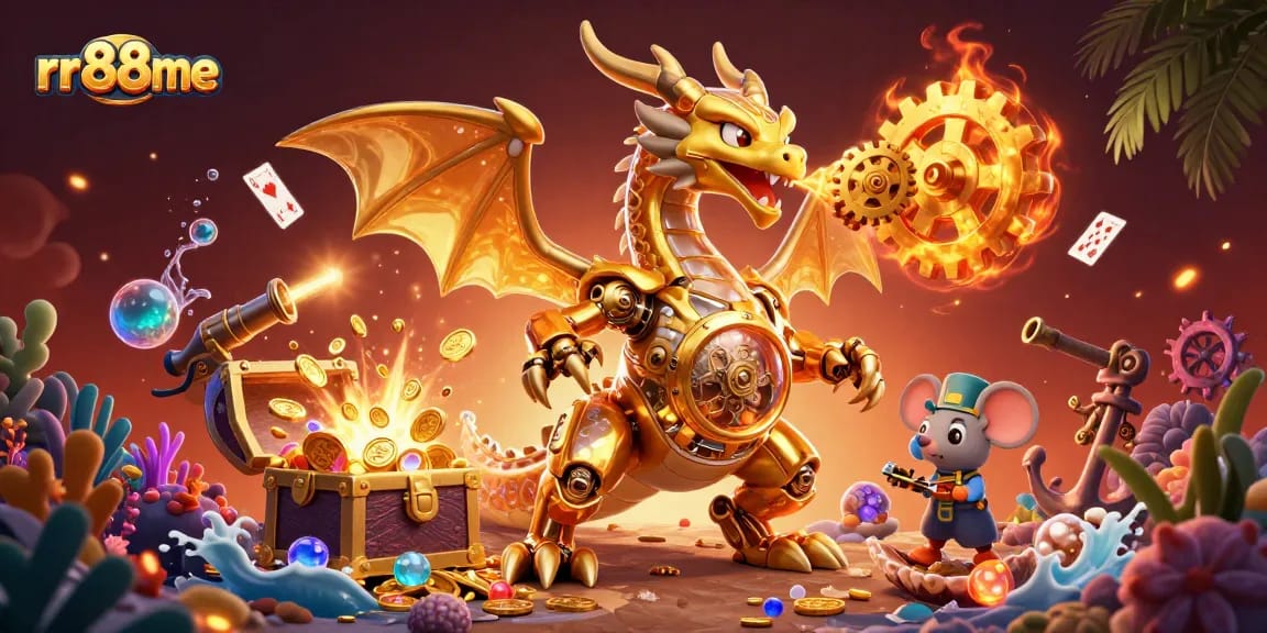 Engage with thrilling games on rr88me featuring a golden dragon and captivating treasures.