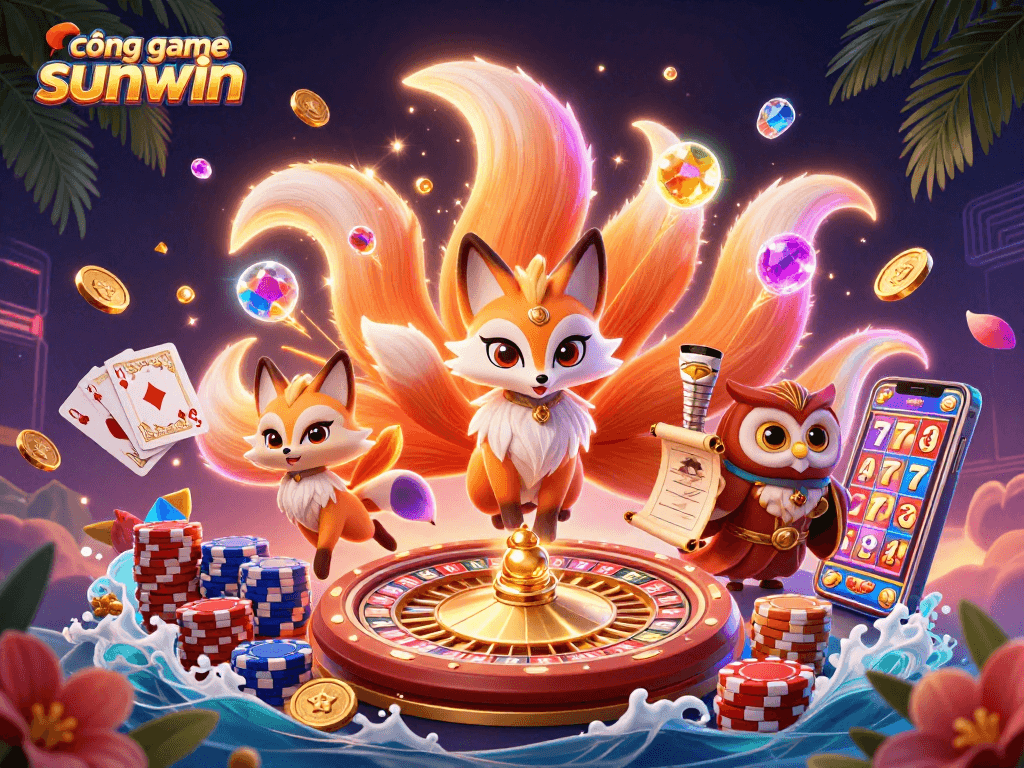 Experience thrilling gameplay with cổng game sunwin, featuring vibrant characters and exciting casino elements.