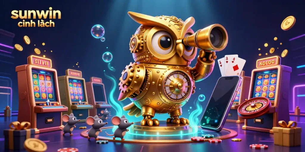 Experience the thrill of gaming with sunwin chính hãng through a vibrant casino scene full of engaging elements.