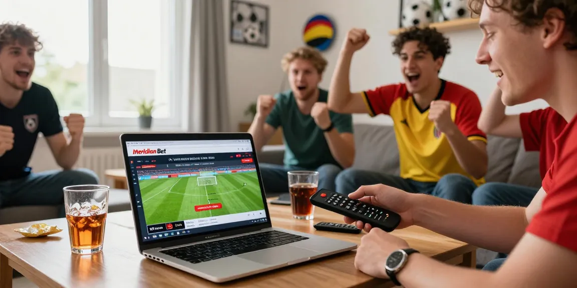 Fan geniet van voetbalweddenschappen op de Jupiler Pro League via Meridian Bet.
