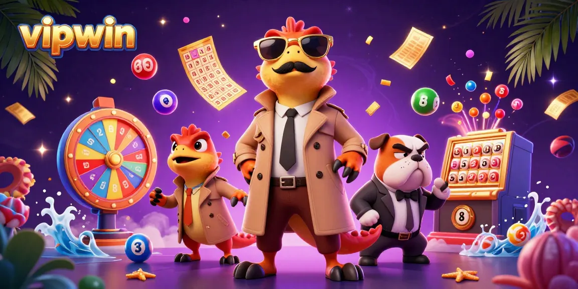 Experience the thrill of vipwin with raptors in a trench coat entering a vibrant casino scene.