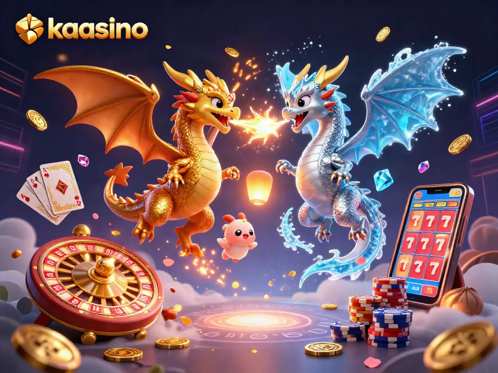 Experience thrilling gaming action at kaasino, where cartoon dragons symbolize the excitement of online casino wins.