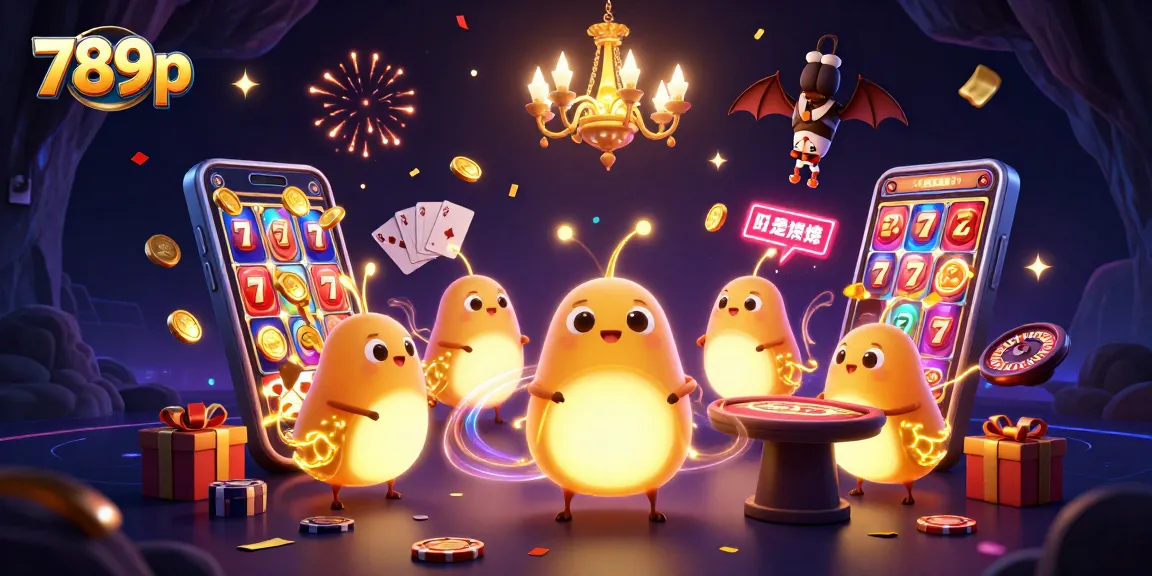 Experience the thrill of playing at 789p with luminous glowworms lighting the game-filled cave casino.