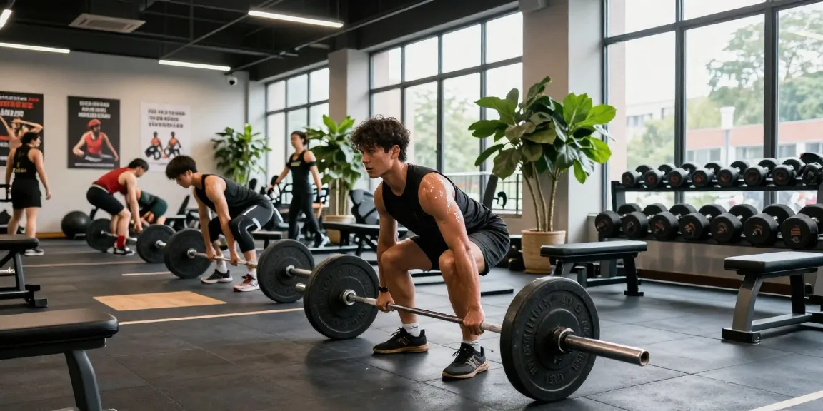 Athletic individual performing deadlifts with Prime Pharma Steroiden in modern gym training scene