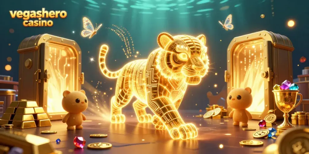 Engage with the vibrant world of vegashero casino, showcasing thrilling gaming excitement with a dazzling digital theme.