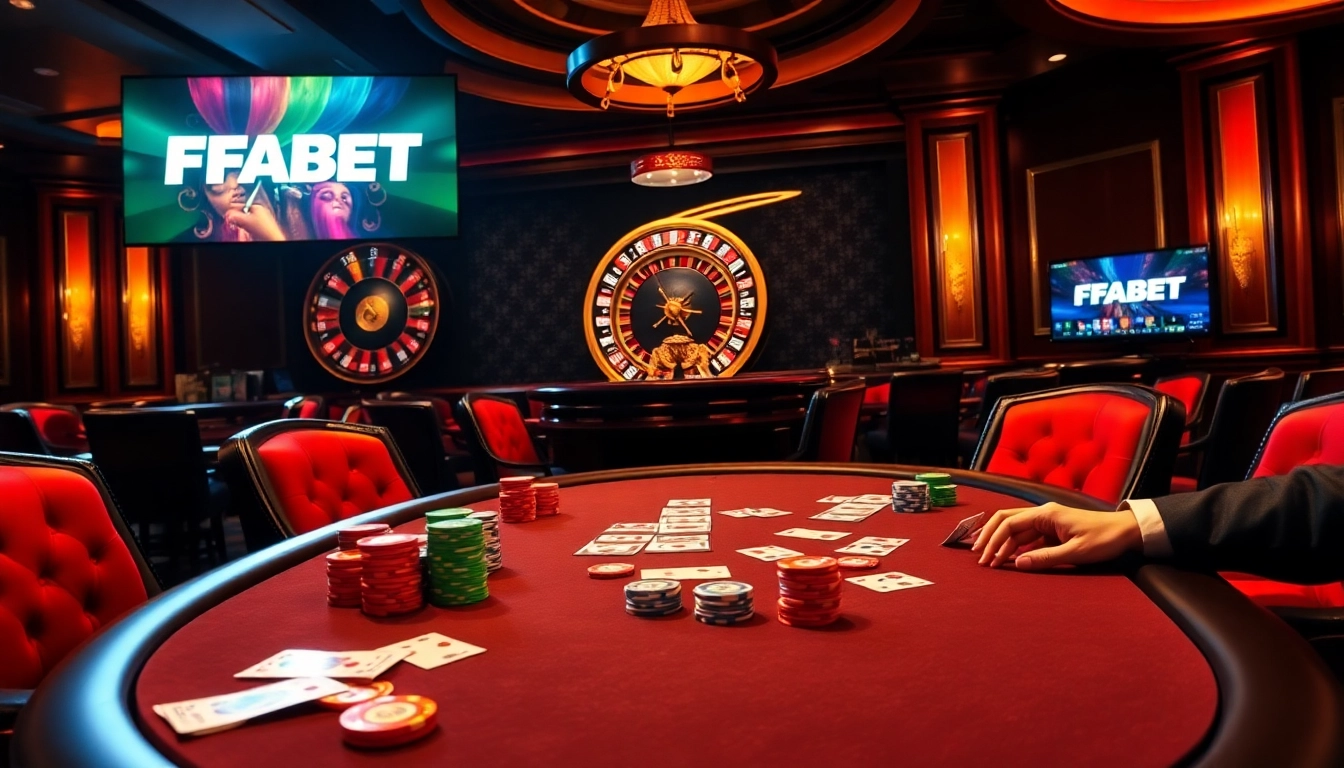 Experience live gaming action with FABET's vibrant casino tables and strategic betting excitement.