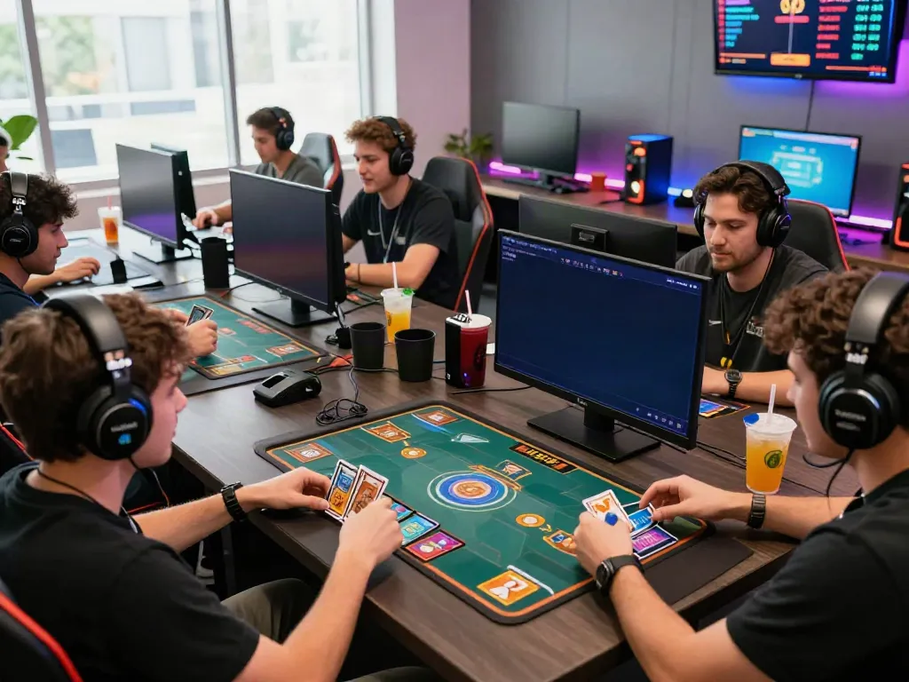 Dynamic online gaming atmosphere featuring players at hitclub3.io, showcasing excitement and vibrant graphics.