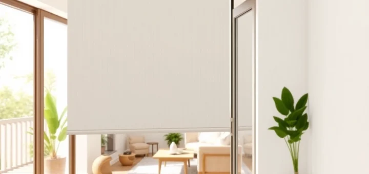 Plisse hordeur in stijlvolle woonkamer met natuurlijke lichtinval, die elegantie en functionaliteit benadrukt.