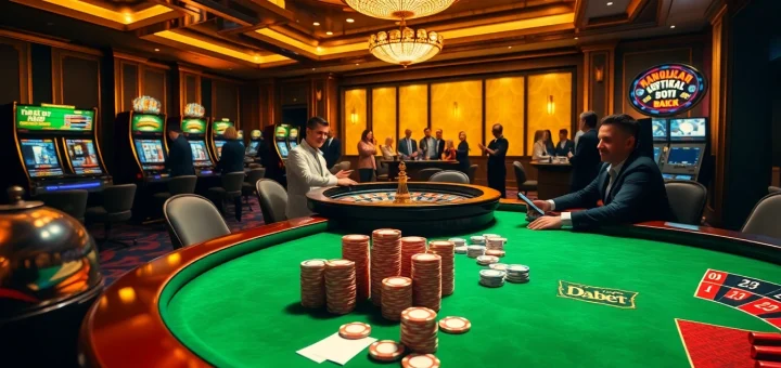 Experience thrilling casino action with games at https://dabet.codes/, featuring poker tables and vibrant slot machines.