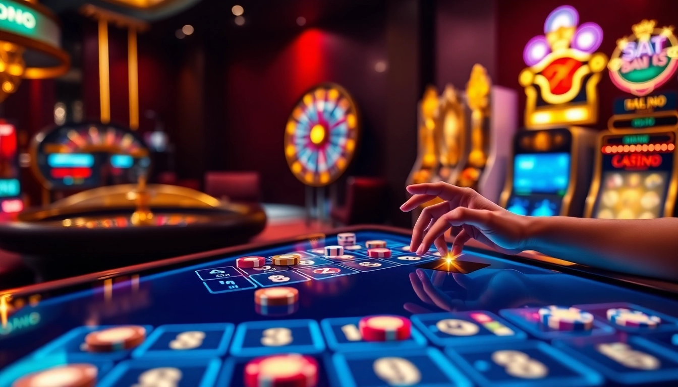 Experience luxury gaming at https://thabet88.site/ with vibrant casino tables, cards, and chips.