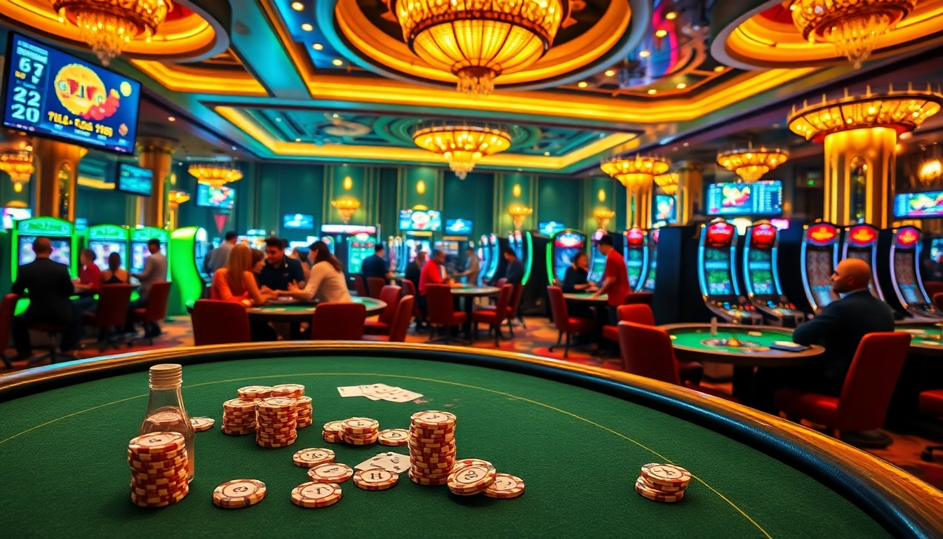 Experience high-stakes action at the Go8-themed casino with poker, roulette, and slots.