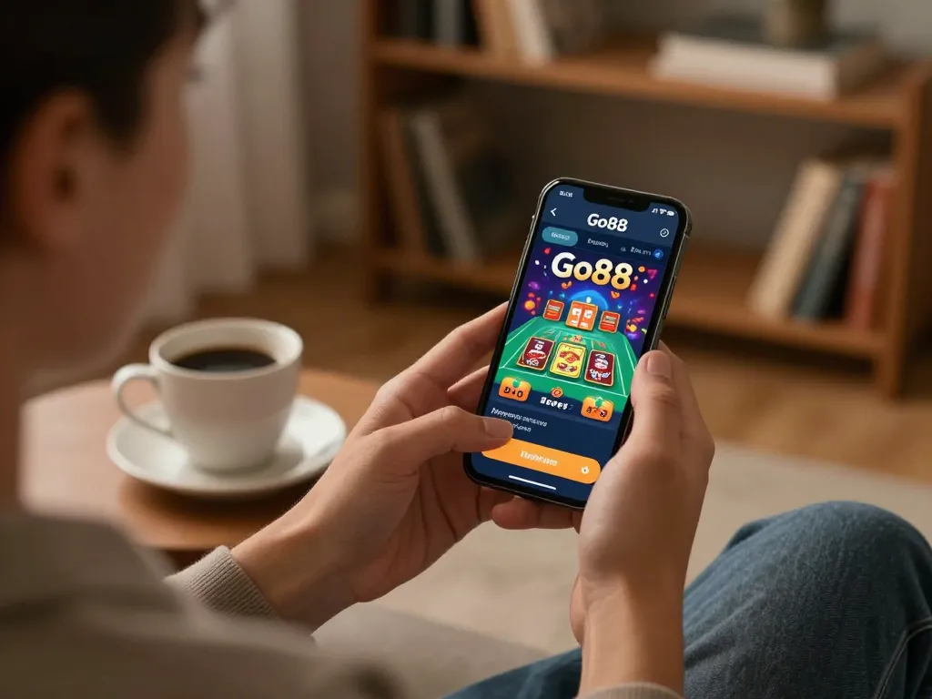 TẢI GO88 for seamless mobile gaming experience in a cozy home environment.