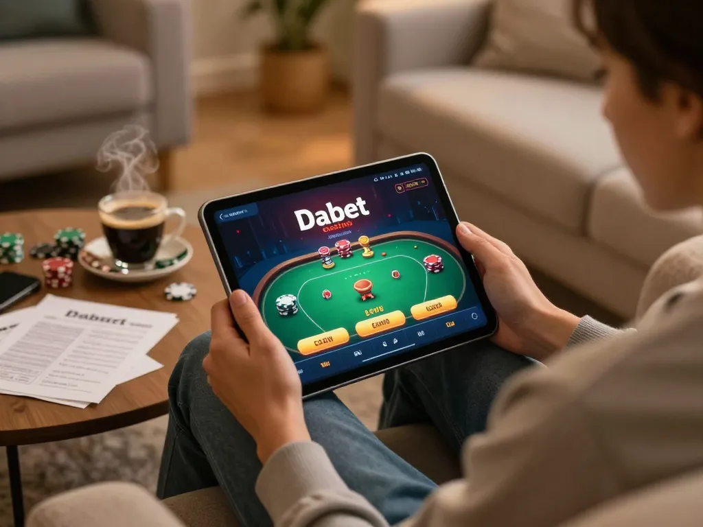 Tải app Dabet to enjoy immersive online casino gaming on your tablet in a cozy setting.