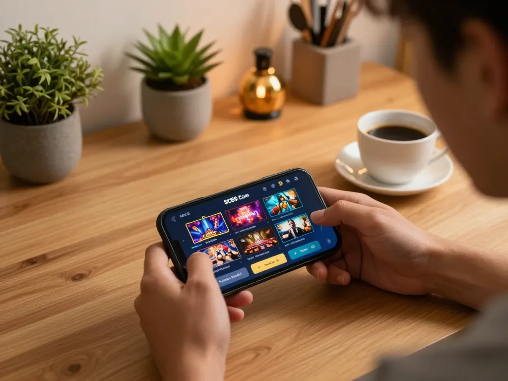 Engaging mobile gaming experience on SC88 Com app highlighting exciting casino games.