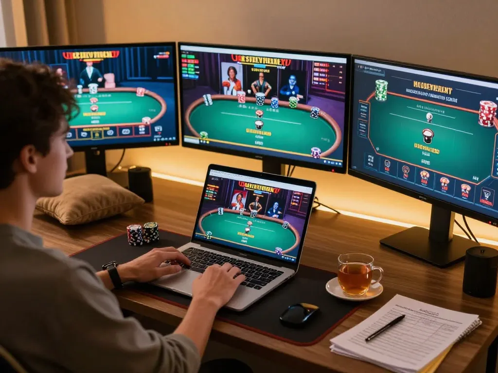 Players enjoying poker gameplay on PHPVIP's secure platform with engaging visuals.