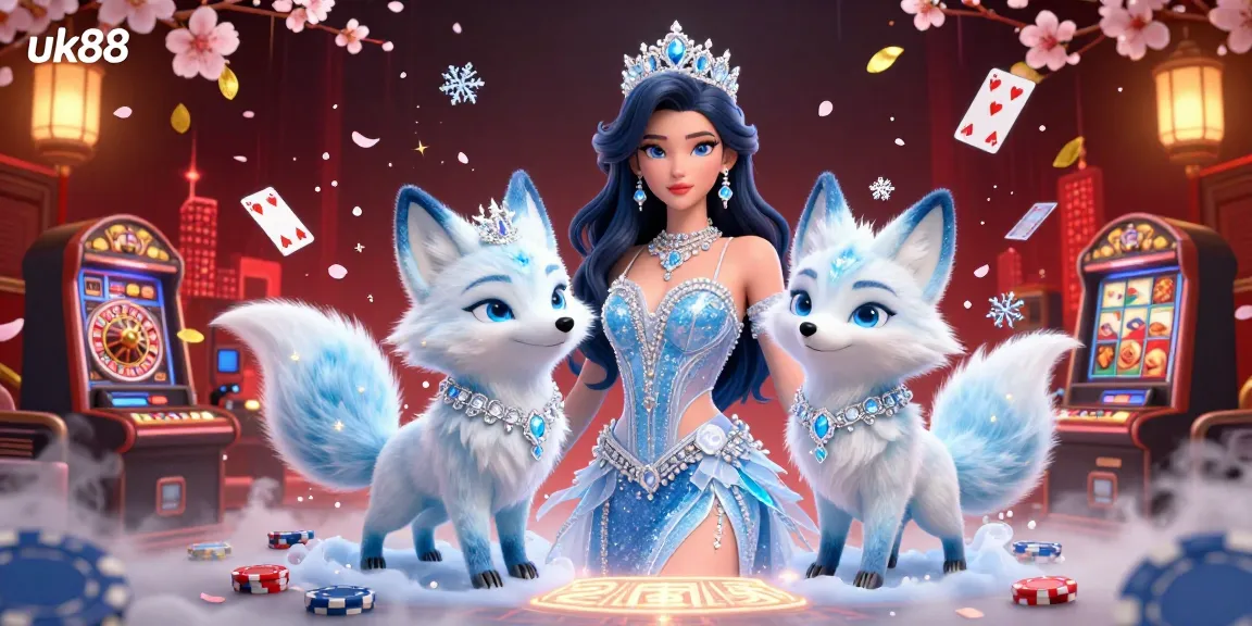 Join the excitement of winning at uk88 with a glamorous dealer and casino-themed adventure.