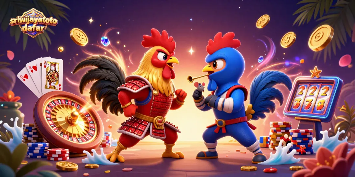 Engage with sriwijayatoto daftar through action-packed gaming featuring dynamic roosters and casino elements.