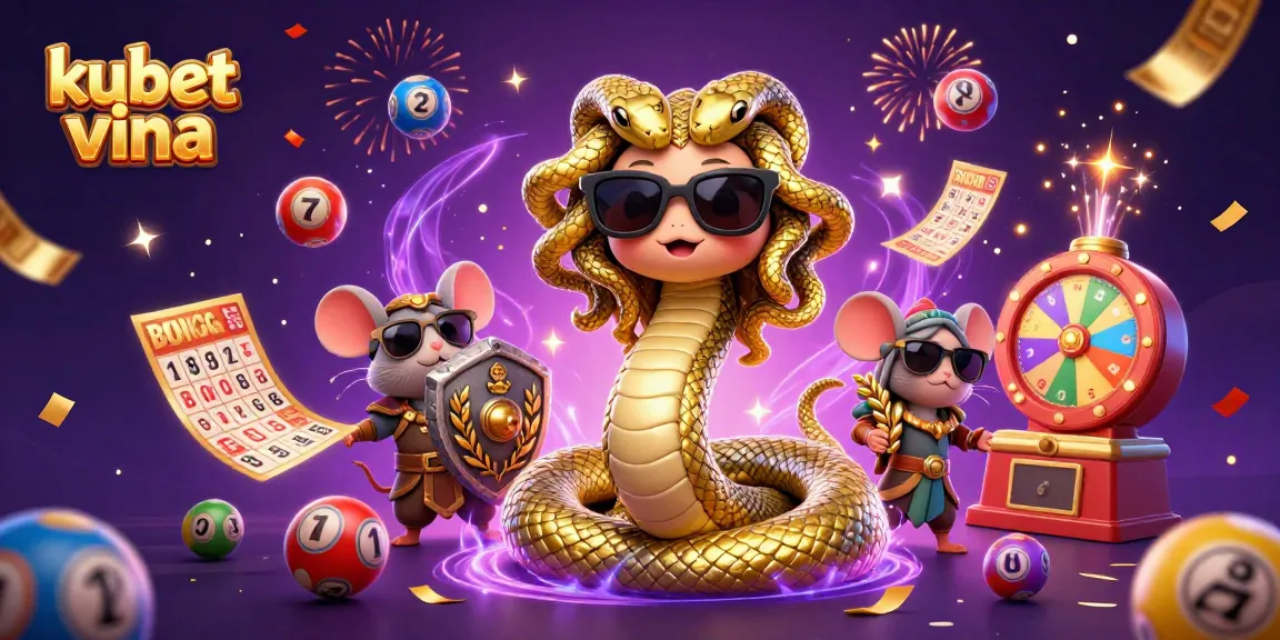 Win big with kubet vina in a vibrant 3D casino adventure filled with lottery balls and prizes.