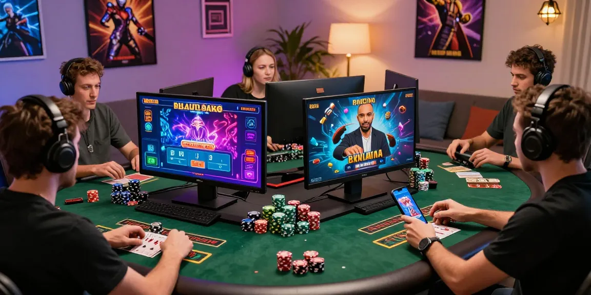 Players engaging with qs88 online gaming platform on various devices, showcasing vibrant casino games.