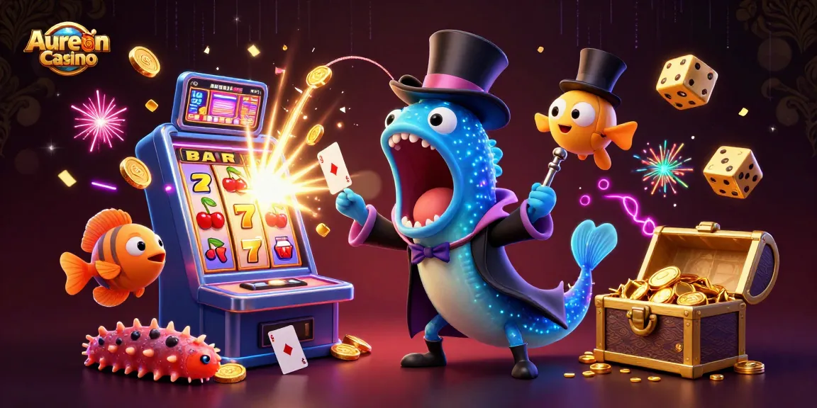 Aureon Casino showcases vibrant characters celebrating wins in a mesmerizing 3D scene.