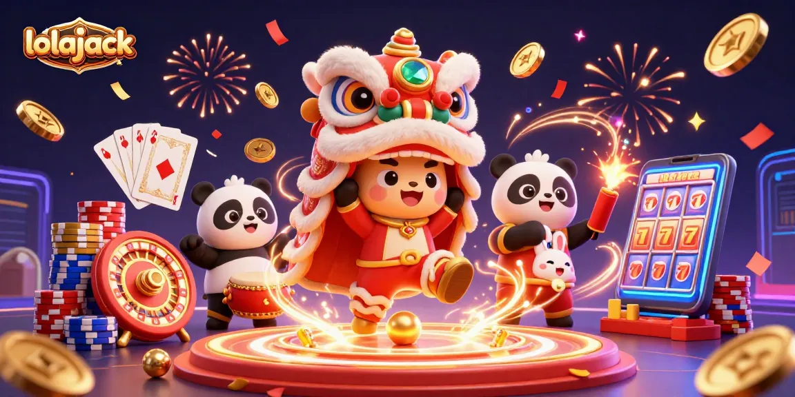 Experience excitement at Lolajack with playful characters engaging in dynamic casino action.