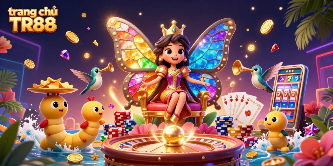 Experience the captivating world of online gaming with trang chủ TR88, featuring dynamic casino scenes and vibrant characters.