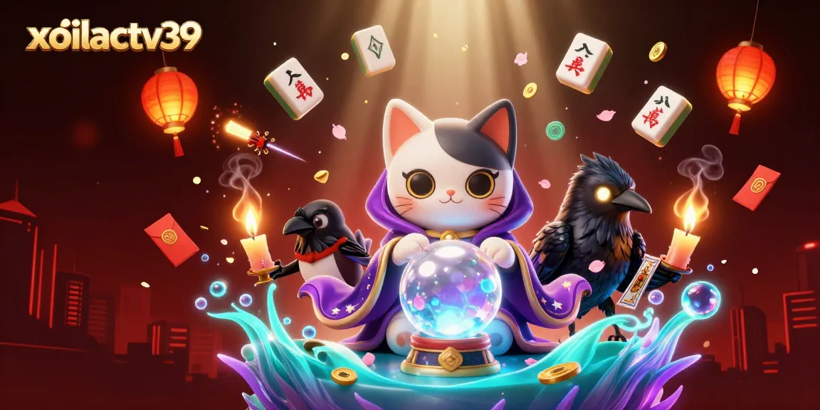 Engage in gambling with xoilactv39, featuring mystical characters and vibrant casino elements.
